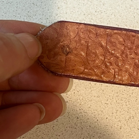 Vintage Christian Dior Logo Belt — Pink Monogram, “Dior” Buckle — Authenticated - Picture 6 of 9